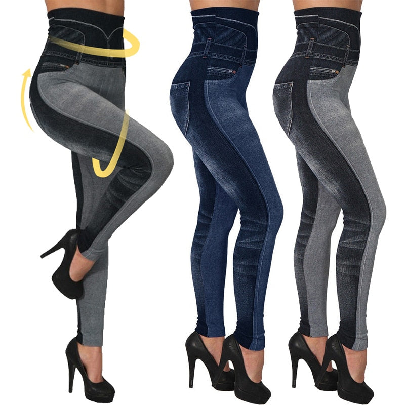 High Waist Jean Leggings
