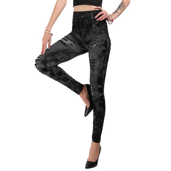 High Waist Jean Leggings